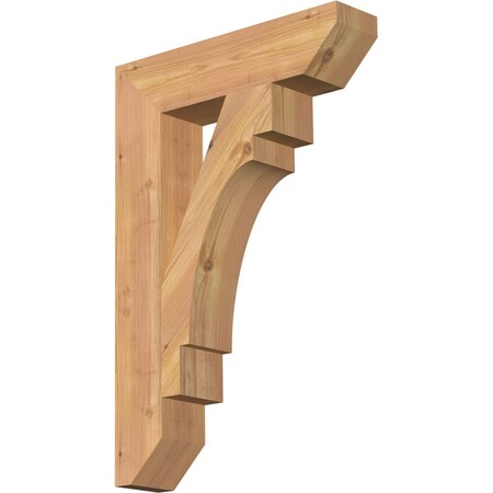 Ekena Millwork Merced Slat Smooth Bracket, Western Red Cedar, 3 1/2"W x 16"D x 24"H BKT04X16X24MRC06SWR